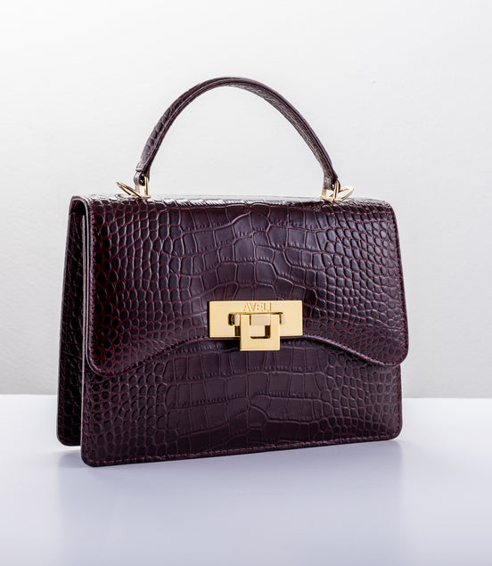 Burgundy Croco