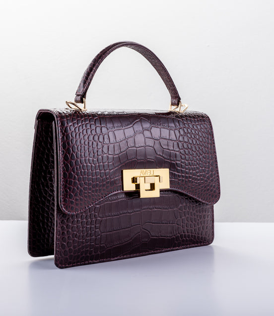 Burgundy Croco