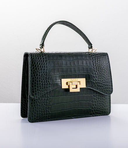 Dark Green Croco