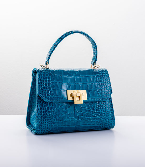 Turquoise Blue Croco