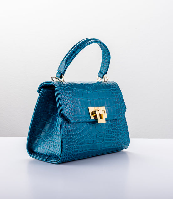Turquoise Blue Croco