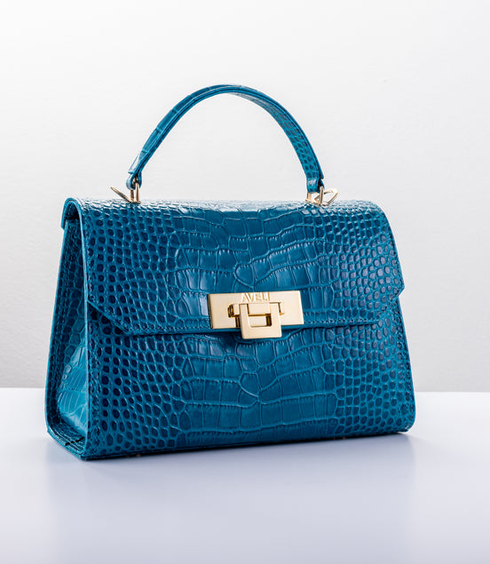 Turquoise Blue Croco