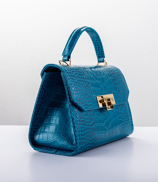 Turquoise Blue Croco
