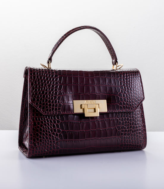 Burgundy Croco