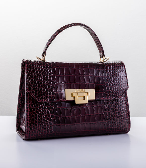 Burgundy Croco