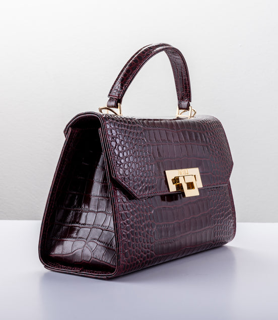 Burgundy Croco
