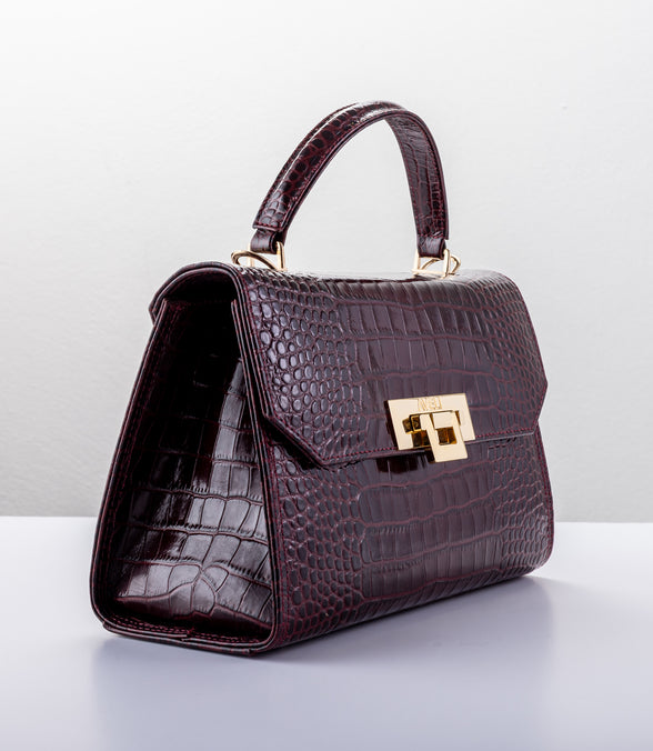 Burgundy Croco