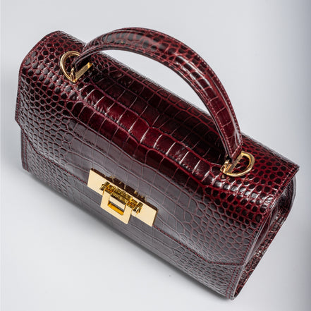 Burgundy Croco