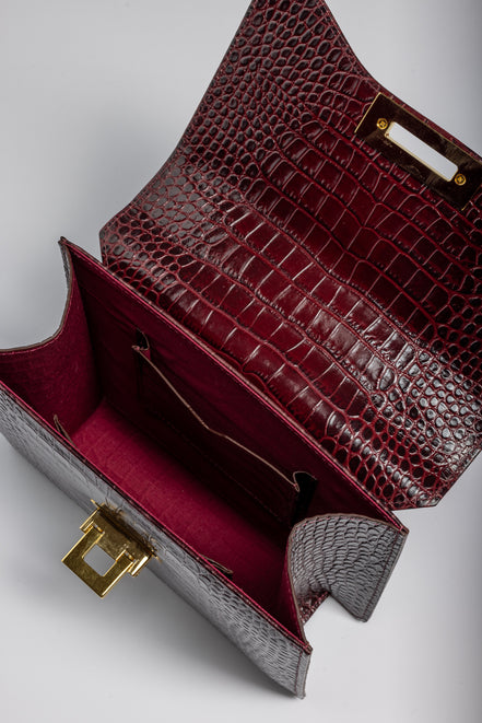 Burgundy Croco