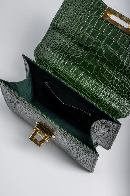 Dark Green Croco